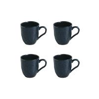Conjunto com 4 Canecas Porto Brasil Orgânico Nigth Blue em Cerâmica Stoneware Azul - 273ml - 1