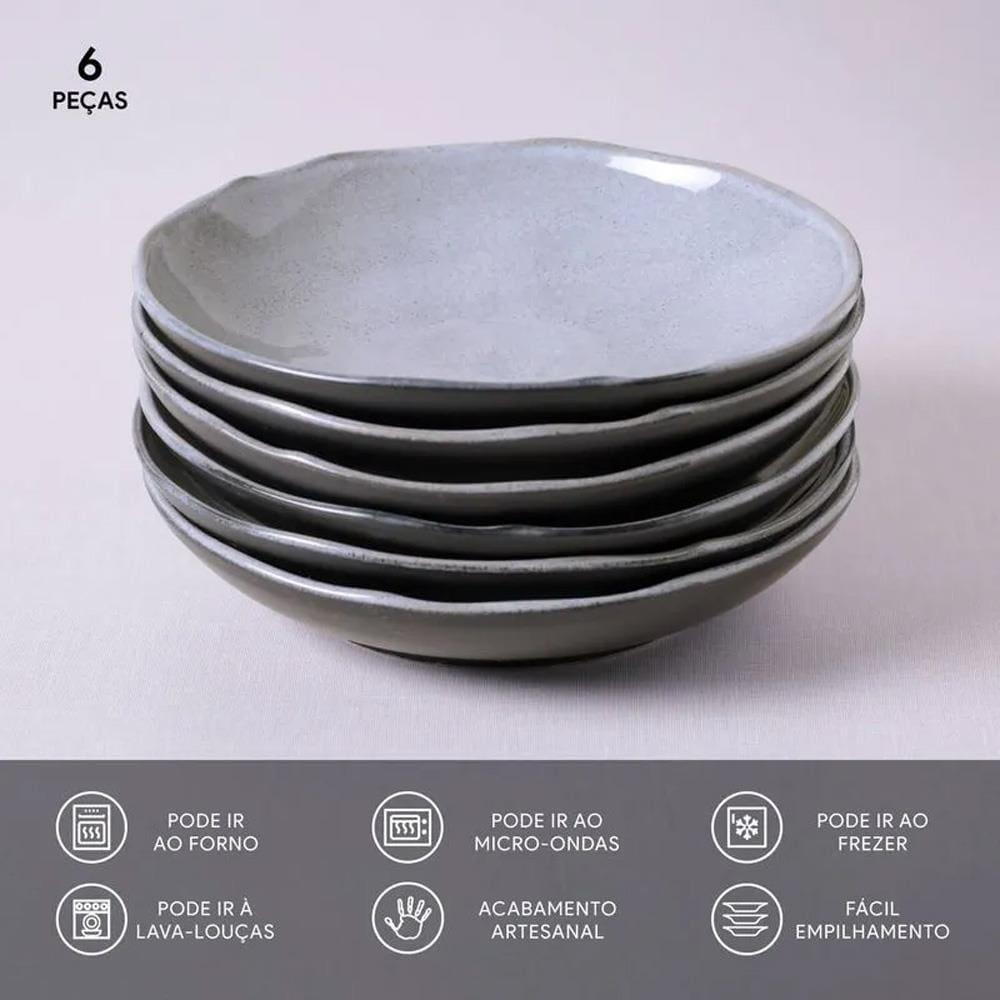 Conjunto de Pratos Fundos Porto Brasil Bio Dust 1,1 litros – 6 Peças - 4