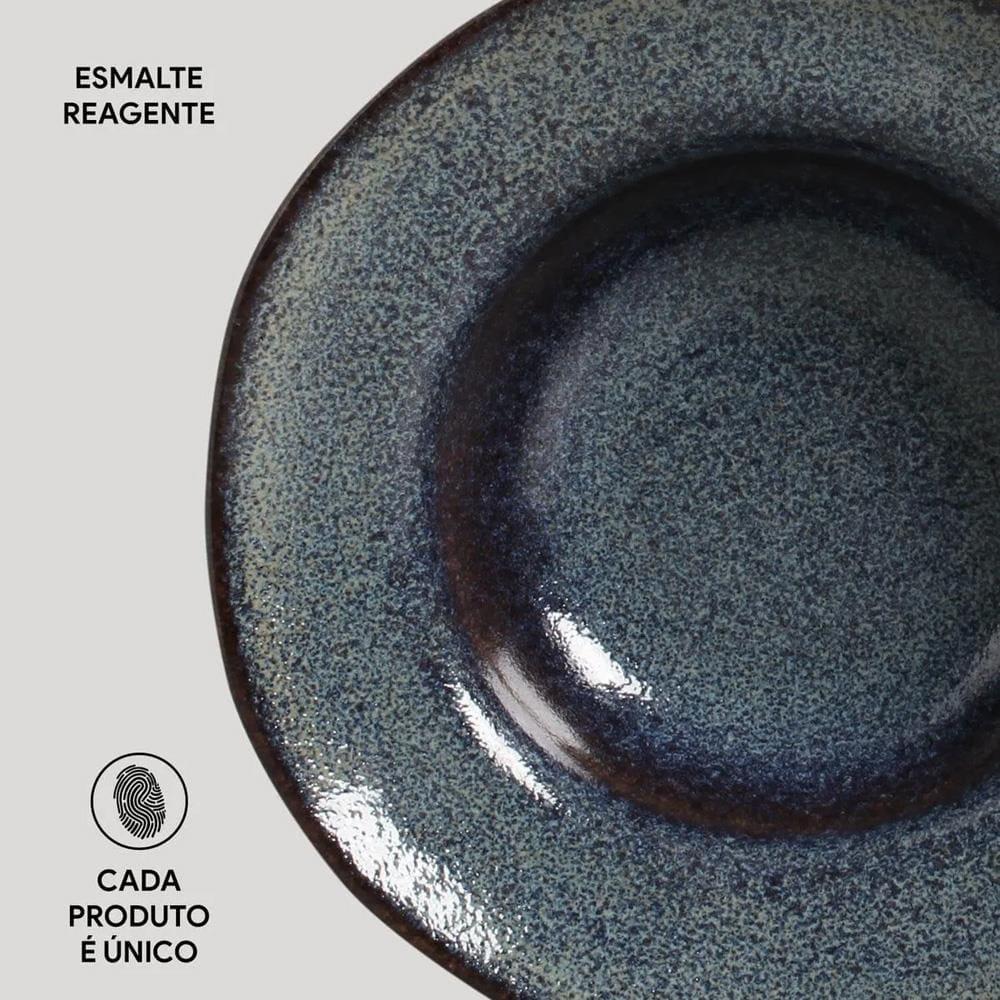 Conjunto de Pratos de Sobremesa Porto Brasil Orgânico Titanium 250ml - 4 Peças - 4