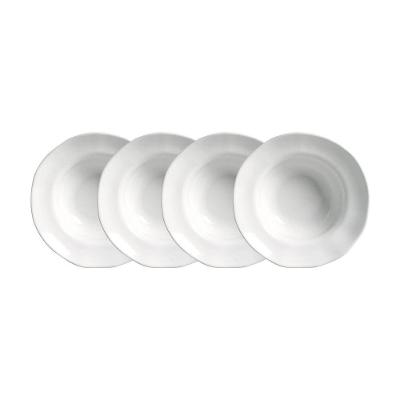 Conjunto de Pratos de Sobremesa Porto Brasil Orgânico New White 250ml - 4 Peças