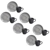 Conjunto de Xícaras de Café com Pires Porto Brasil Bio Dust 120ml - 6 Peças - 1