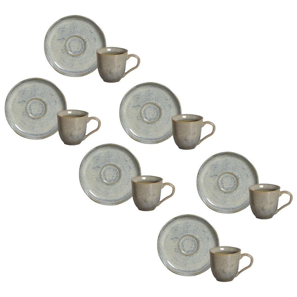 Conjunto de Xícaras de Café com Pires Porto Brasil Bio Green Granite 120ml - 6 Peças - 1