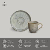 Conjunto de Xícaras de Café com Pires Porto Brasil Bio Green Granite 120ml - 6 Peças - 3