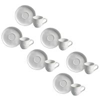 Conjunto de Xícaras de Café com Pires Porto Brasil Bio New White 120ml - 6 Peças - 1
