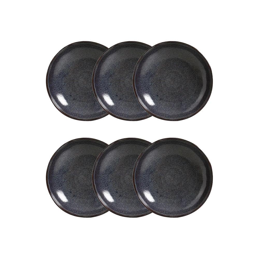 Conjunto de Pratos Fundos Porto Brasil Bio Titanium Azul Escuro 1,1 litros - 6 Peças - 1