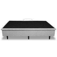 Colchão de Casal Globalflex Versalitis D33 + Base Box MGA Lift Cotton com Baú e Pistão à Gás 58x138x188cm - Cinza/Branco/Preto Floral - 5