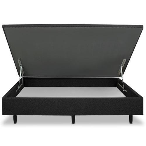 Colchão de Casal Globalflex Versalitis D33 + Base Box MGA Lift Cotton com Baú e Pistão à Gás 58x138x188cm - Cinza/Branco/Preto Floral - 6