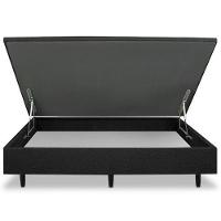 Colchão de Casal Globalflex Versalitis D33 + Base Box MGA Lift Cotton com Baú e Pistão à Gás 58x138x188cm - Cinza/Branco/Preto Floral - 6