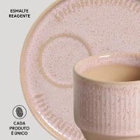 Conjunto de Xícaras de Chá com Pires Porto Brasil Linhas Litchi 230ml - 6 Peças - 4