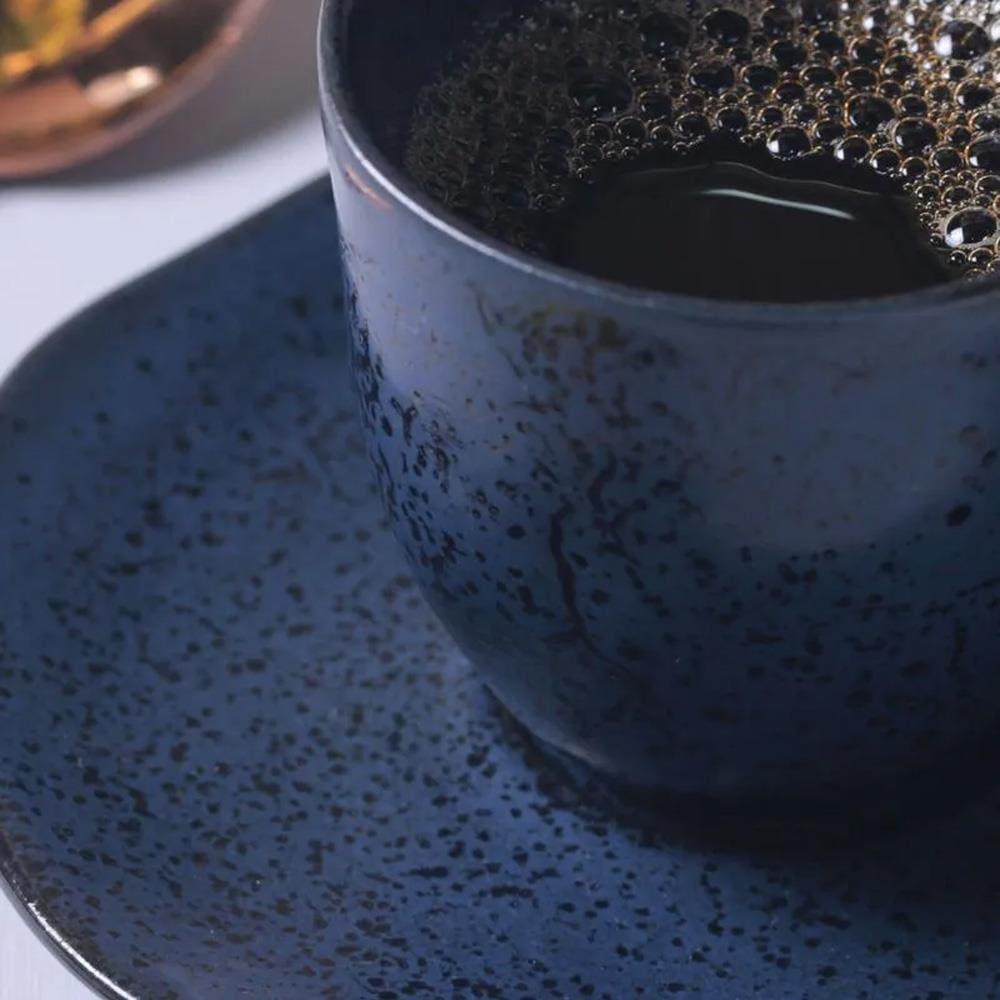 Conjunto de Xícaras de Café com Pires Porto Brasil Orgânico Night Blue 120ml - 6 Peças - 3