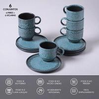 Conjunto de Xícaras de Chá com Pires Porto Brasil Linhas Night Sky 230ml - 6 Peças - 3