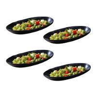 Conjunto de Travessas Ovais Grandes Porto Brasil Orgânico Night Blue 32x16cm - 4 Peças - 1