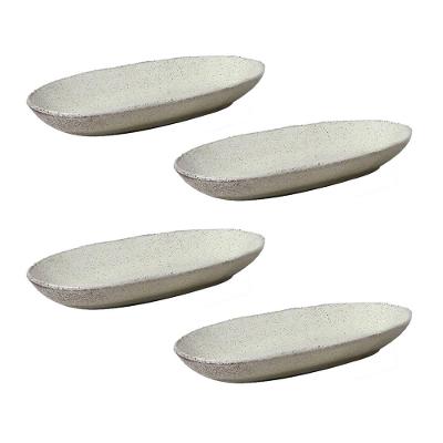 Conjunto de Travessas Ovais Grandes Porto Brasil Orgânico Pistache 32x16cm - 4 Peças