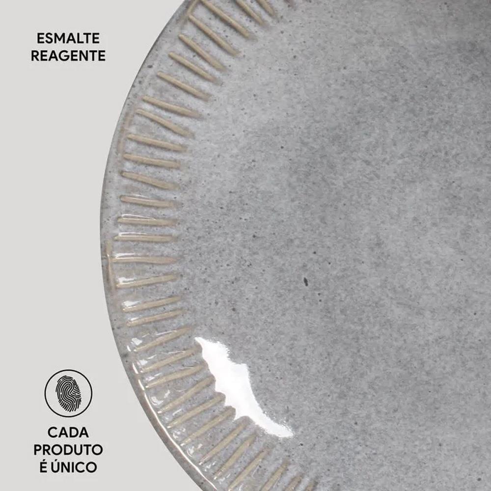 Conjunto de Pratos Fundos Porto Brasil Linhas Dust 830ml - 6 Peças - 5