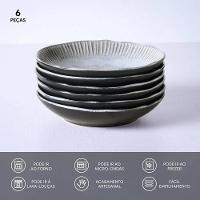 Conjunto de Pratos Fundos Porto Brasil Linhas Dust 830ml - 6 Peças - 3