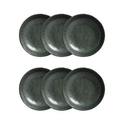 Conjunto de Pratos Fundos Porto Brasil Linhas Greenery Verde 830ml - 6 Peças