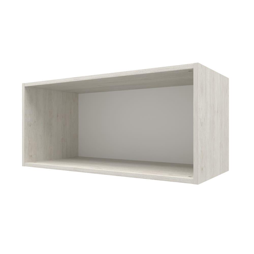 Armário Aéreo para Geladeira Bartira Rubi com 1 Porta e 80cm de Largura – Freixo/Preto Poah - 3