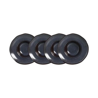 Conjunto de Pratos para Massa Porto Brasil Orgânico Titanium 450ml - 4 Peças