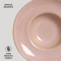 Conjunto de Pratos para Massa Porto Brasil Orgânico Litchi 450ml - 4 Peças - 4