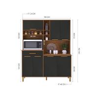 Cozinha Compacta Indekes Braga com 7 Portas e 1 Gaveta - 160cm de largura - 4