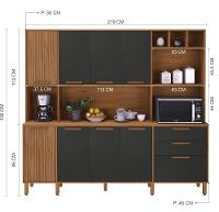 Cozinha Compacta Indekes Gramado com 9 Portas e 2 Gavetas - 219cm de Largura - 6