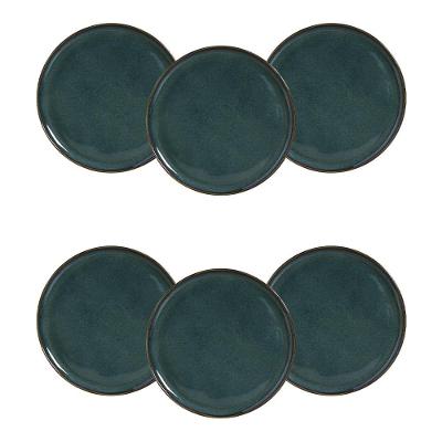 Conjunto de Pratos Rasos Porto Brasil Bio Oceano Azul 29cm - 6 Peças