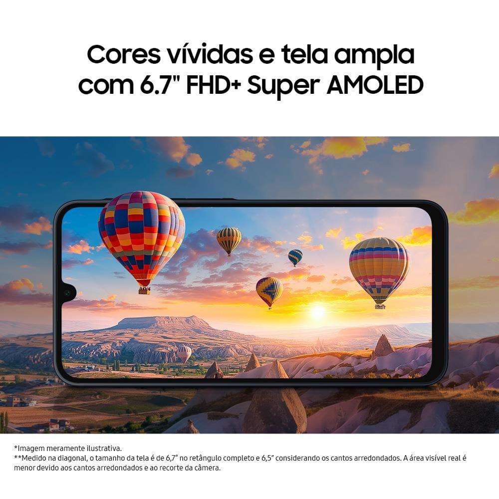 Smartphone Samsung Galaxy A16 5G Cinza, 128GB, 4GB RAM, Câmera de até 50MP, Tela 6.7", NFC, IP54, Bateria 5000 mAh e Processador Exynos 1330 - 7