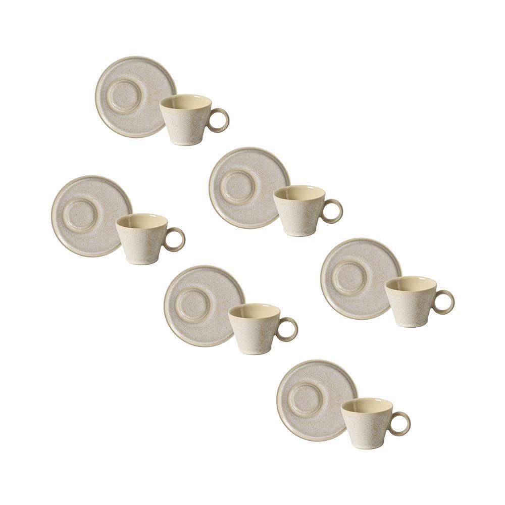 Conjunto de Xícaras de Chá com Pires Porto Brasil Neo Latte 210ml - 6 Peças - 1