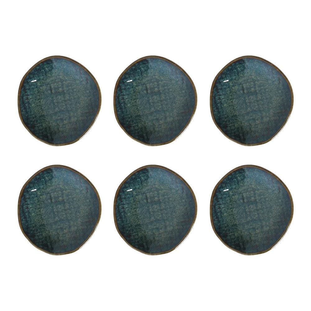 Conjunto de Ramequins Médios Porto Brasil Juta Oceano com 6 Peças 57ml - Azul - 1