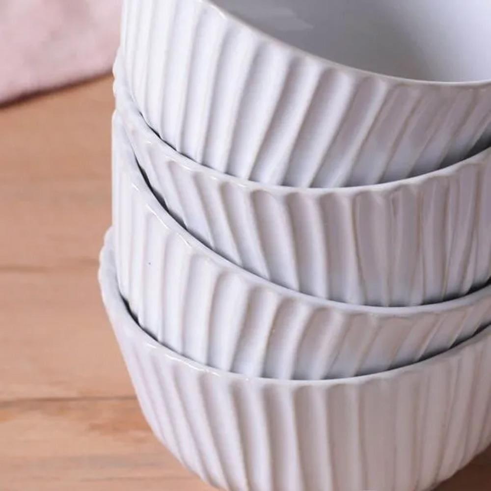 Conjunto de Ramequins Médios Porto Brasil Linhas New White com 6 Peças 170ml – Branco - 3