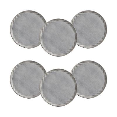 Conjunto de Pratos Rasos Porto Brasil Linhas Dust 27,5cm - 6 Peças