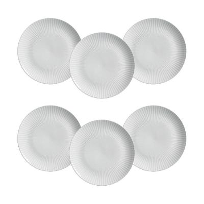 Conjunto de Pratos Rasos Porto Brasil Coup Trendy Branco 26cm - 6 Peças