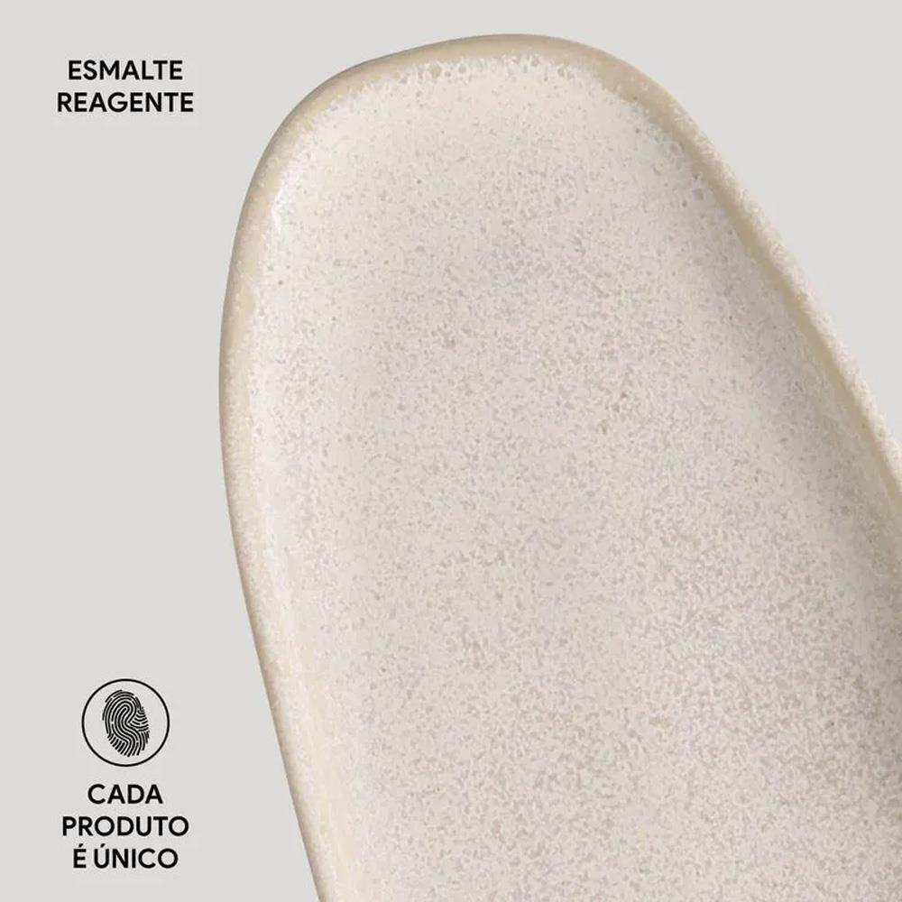 Conjunto de Travessas Oval Rasa Grande Porto Brasil Orgânico Latte 36x13cm - 4 Peças - 3