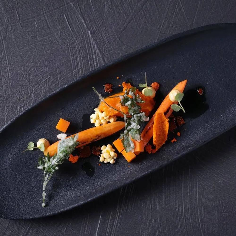 Conjunto de Travessas Oval Rasa Grande Porto Brasil Orgânico Preto Matte 36x13cm - 4 Peças - 2