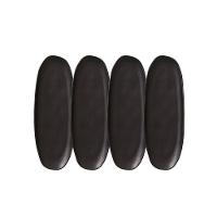 Conjunto de Travessas Oval Rasa Grande Porto Brasil Orgânico Preto Matte 36x13cm - 4 Peças - 1