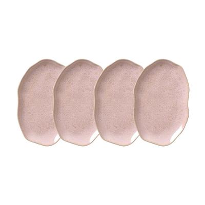Conjunto de Travessas Oval Rasa Média Porto Brasil Bio Litchi 30x20cm - 4 Peças