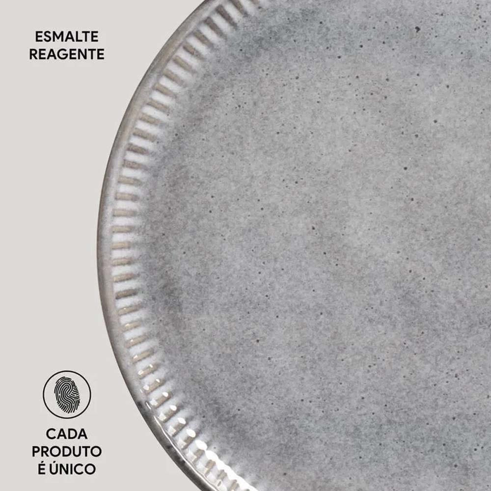 Conjunto de Pratos de Sobremesa Porto Brasil Linhas Dust 21,5cm - 6 Peças - 4