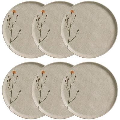 Prato Raso Porto Brasil Campestre em Cerâmica Stoneware 27,5 cm - Cinza