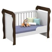 Berço Mini Cama Carolina Baby Mirelle 3 em 1 com Suporte para Mosquiteiro, Pés com Rodízios e 153,8cm de Largura - Branco/Bétula - 3