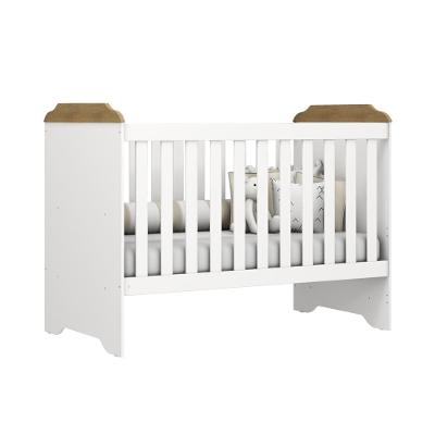 Berço Mini Cama Carolina Baby Mel 3 em 1 com Suporte para Mosquiteiro e 133cm de Largura - Branco/Bétula