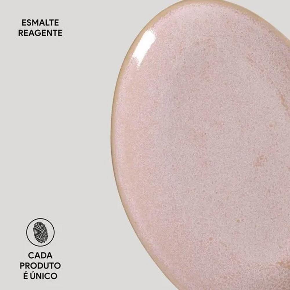 Conjunto de Pratos de Sobremesa Ovais Porto Brasil Orgânico Litchi 22,5cm - 6 peças - 4