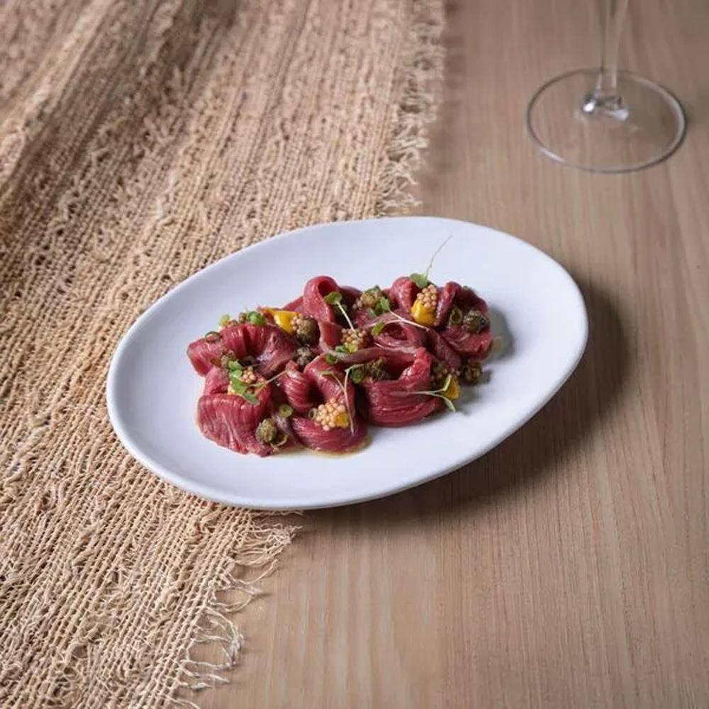 Conjunto de Pratos de Sobremesa Ovais Porto Brasil Orgânico New White 22,5cm - 6 peças - 2