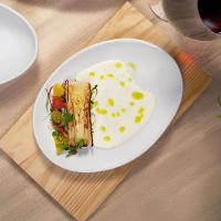 Conjunto de Pratos de Sobremesa Ovais Porto Brasil Orgânico New White 22,5cm - 6 peças - 3