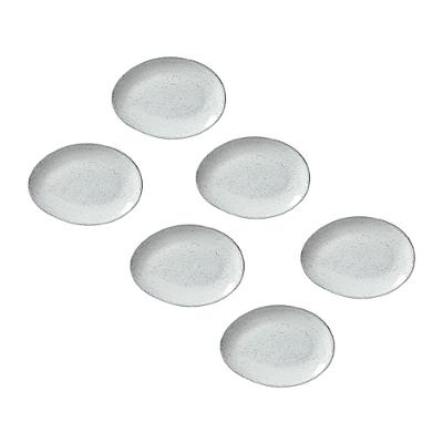 Conjunto de Pratos de Sobremesa Ovais Porto Brasil Orgânico Echo 22,5cm - 6 peças
