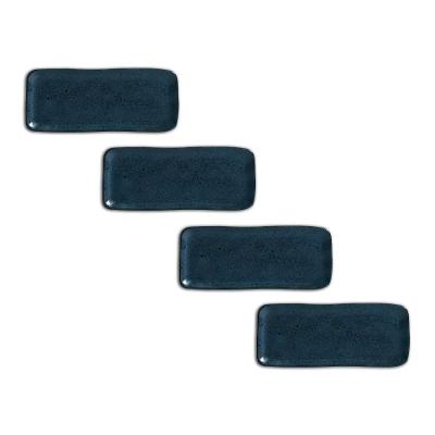 Conjunto de Travessas Retangulares Médias Porto Brasil Orgânico Night Blue 33x13cm - 4 peças