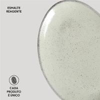 Conjunto de Pratos de Sobremesa Ovais Porto Brasil Orgânico Pistache 22,5cm - 6 peças - 3