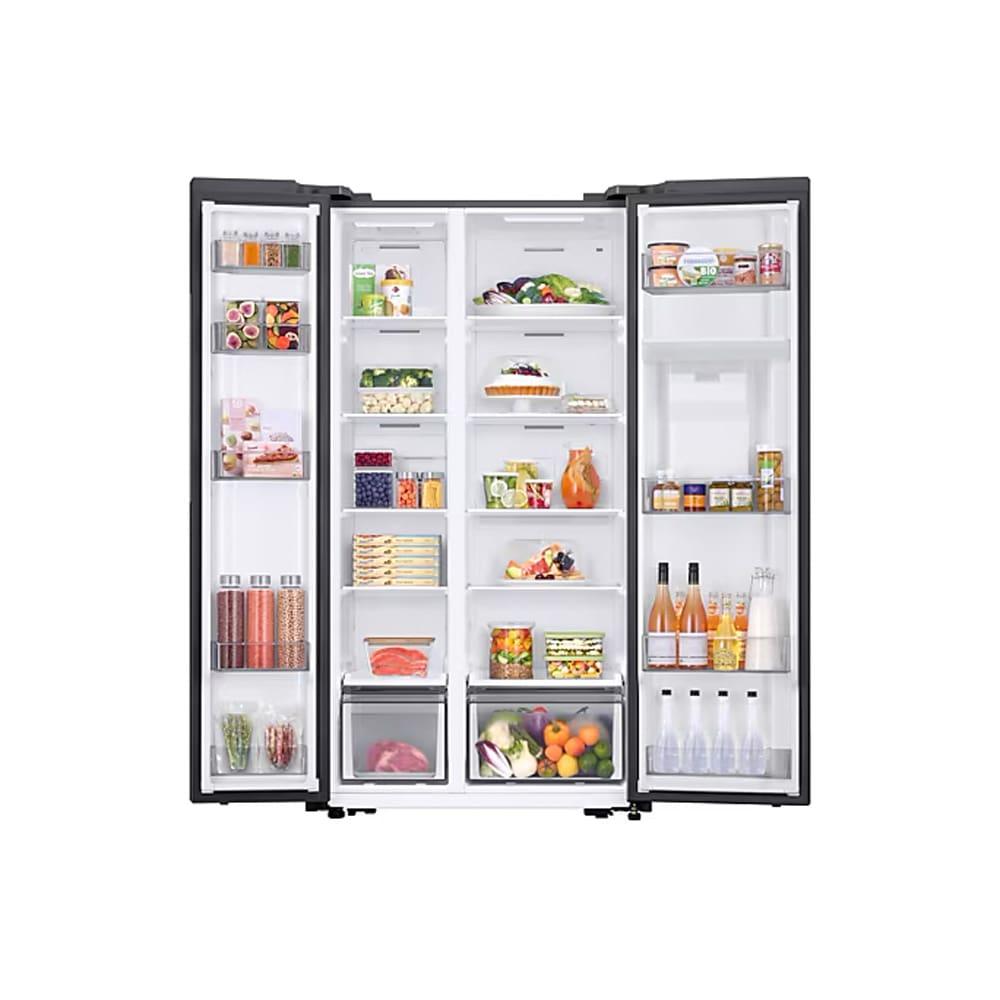 Geladeira Side by Side Samsung SmartThings Inox com Dispenser de Água RS57, AI Energy Mode e SpaceMax - 560 litros - 3