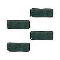 Conjunto de Travessas Retangulares Pequenas Porto Brasil Orgânico Oceano 22x9,5cm - 4 Peças - 1