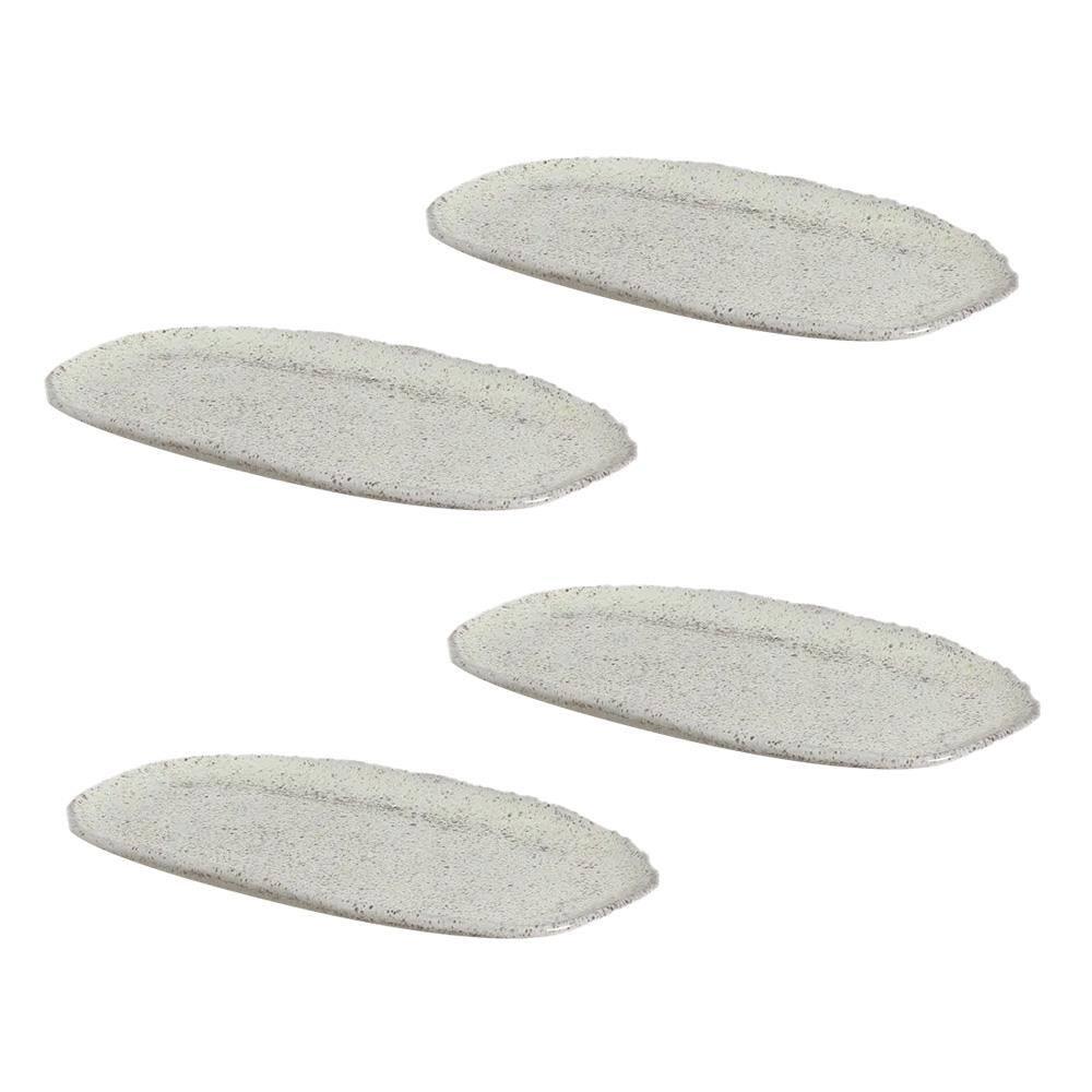 Conjunto de Travessas Ovais Pequenas Porto Brasil Orgânico Pistache 23x11cm - 4 Peças - 1