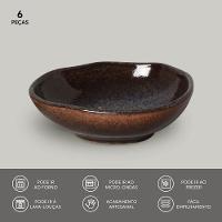 Conjunto de Cumbucas Ovais Porto Brasil Orgânico Titanium 265ml - 6 Peças - 2